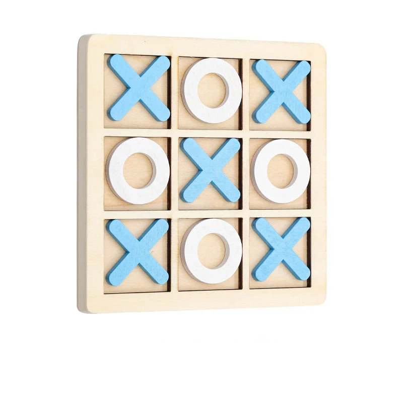 Zeitloser Familienspaß: Tragbares Holz-Tic Tac Toe für Kinder ab 3 Jahren