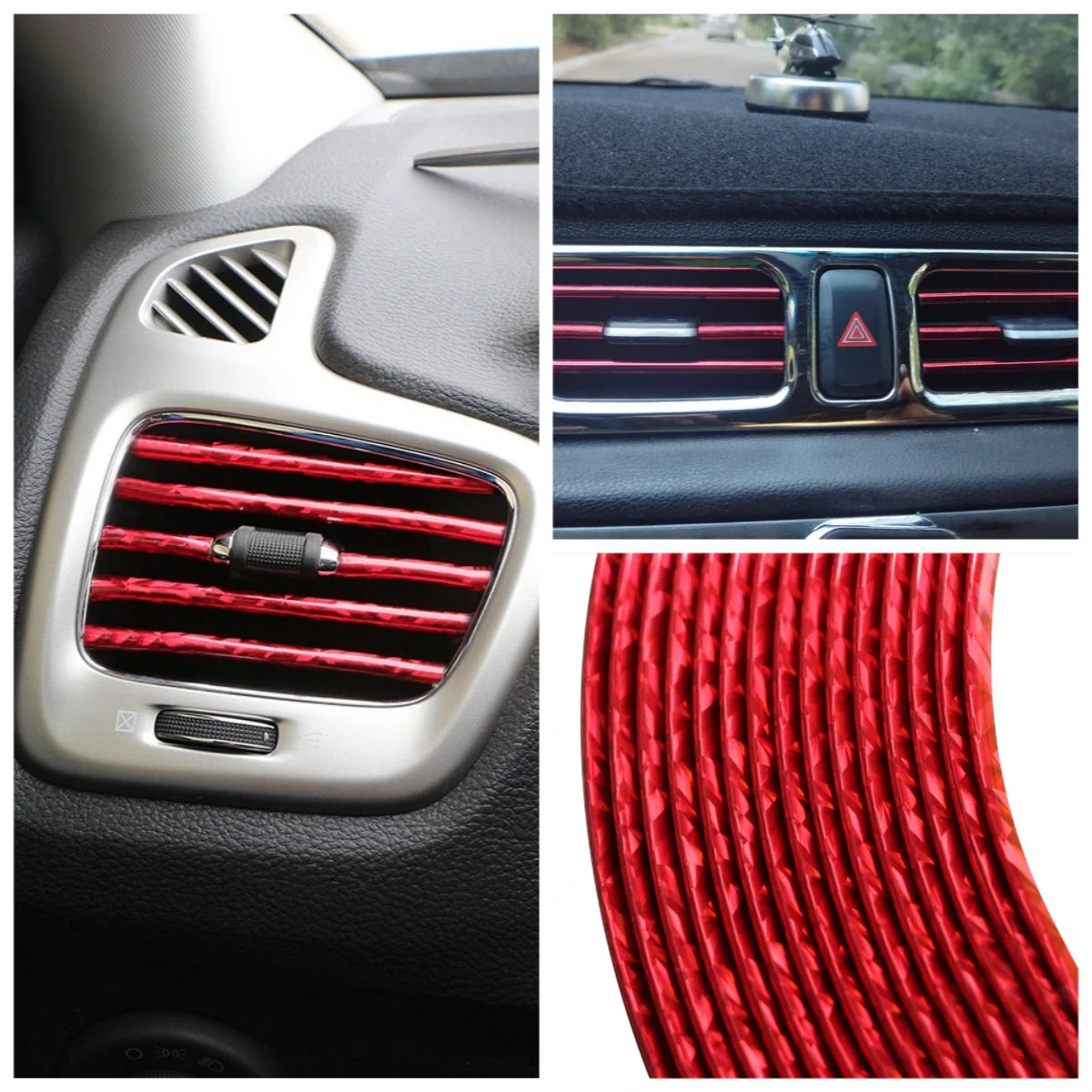 1M Dekorstreifen für Auto Klimaanlage Lüftung U Form Tür Rand Ecke