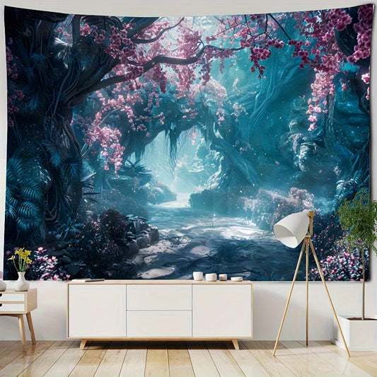 Dekorativer Wandteppich mit Baumlandschaft für Wohnräume