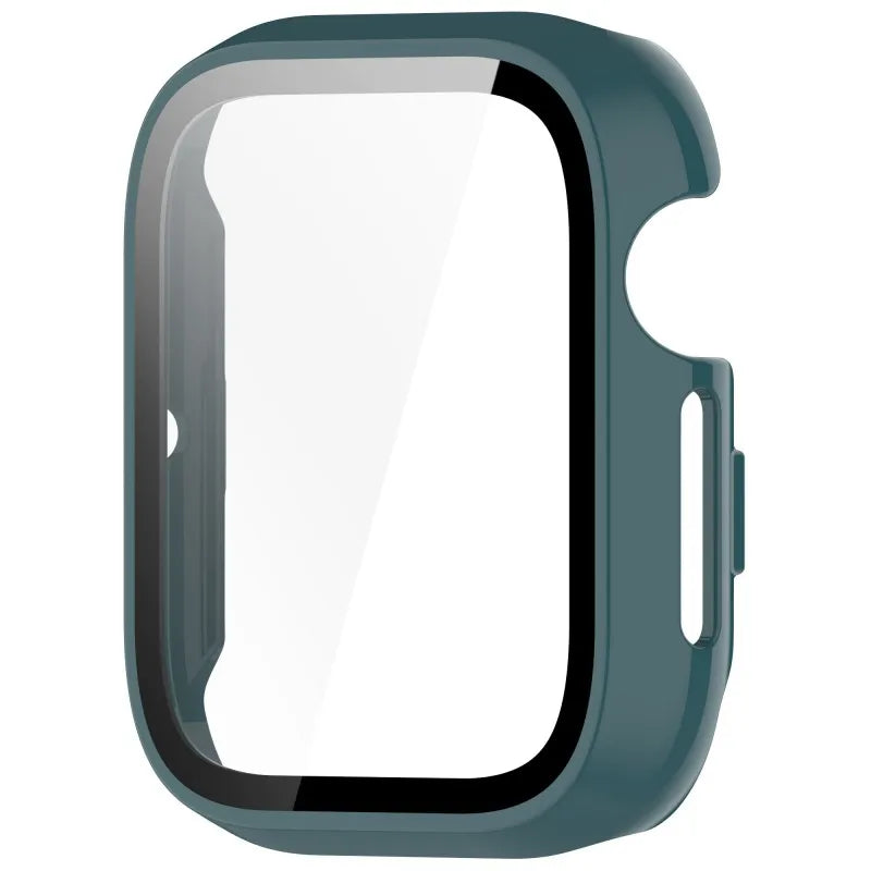 PC und gehärtetes Glas Schutzgehäuse für Smartwatch mit stoßfester Hülle