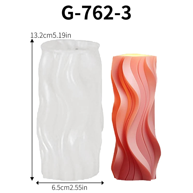 Wellenförmige Silikonform für DIY Duftkerzen und Ornamente