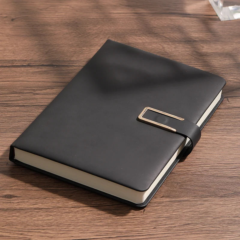 Elegantes A5 Leder-Notizbuch mit U-Schnalle, personalisiertes Softcover, 6 Farben