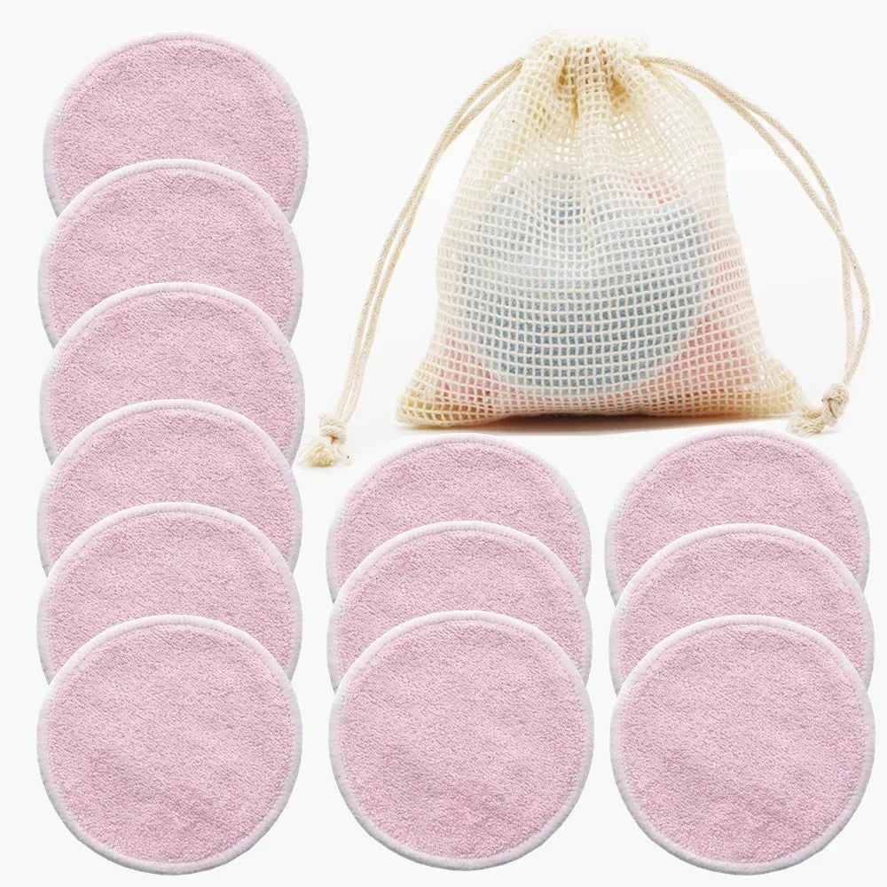 12er Set Wiederverwendbare Runde Baumwolle Make Up Entferner Pads