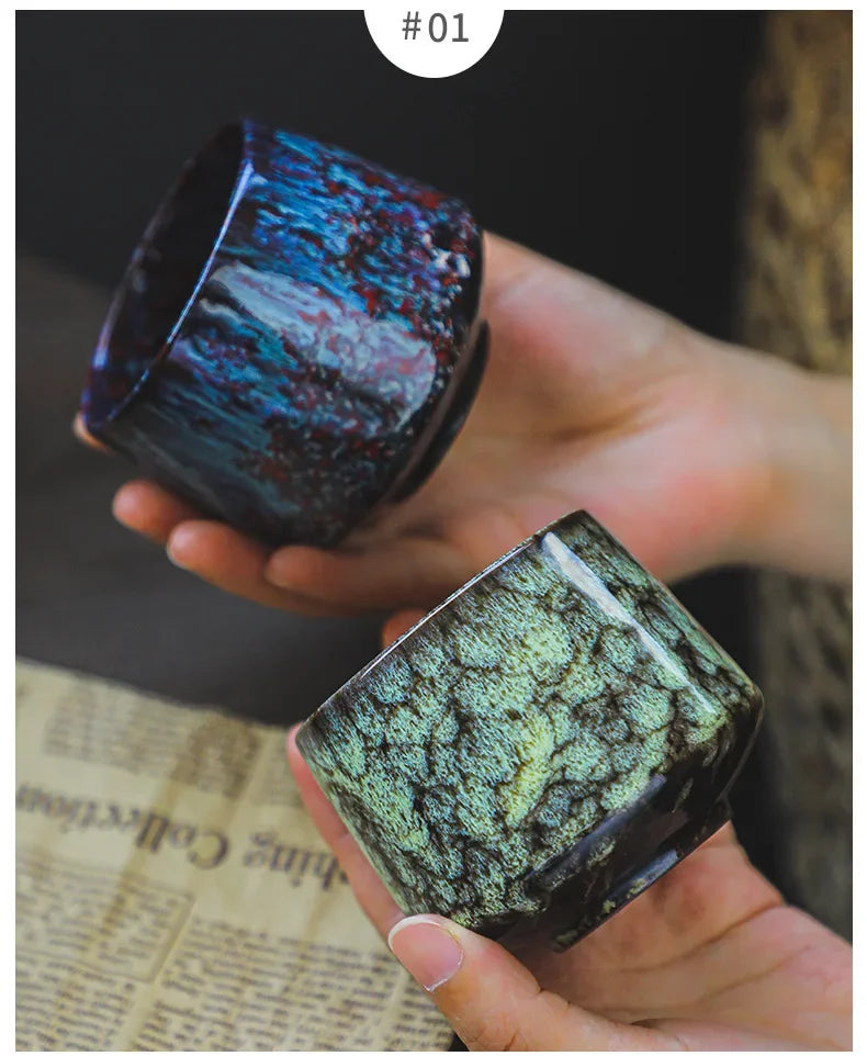 Kleine Keramik Kaffeetasse mit persönlichem Handwärmer-Yabubestshop