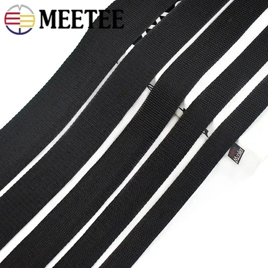 10 m Polyester Gurtband schwarz 20-100 mm Meterware Nähzubehör
