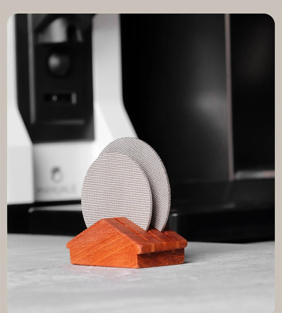 Wiederverwendbarer Holz Kaffeefilterhalter für Espresso Siebträger