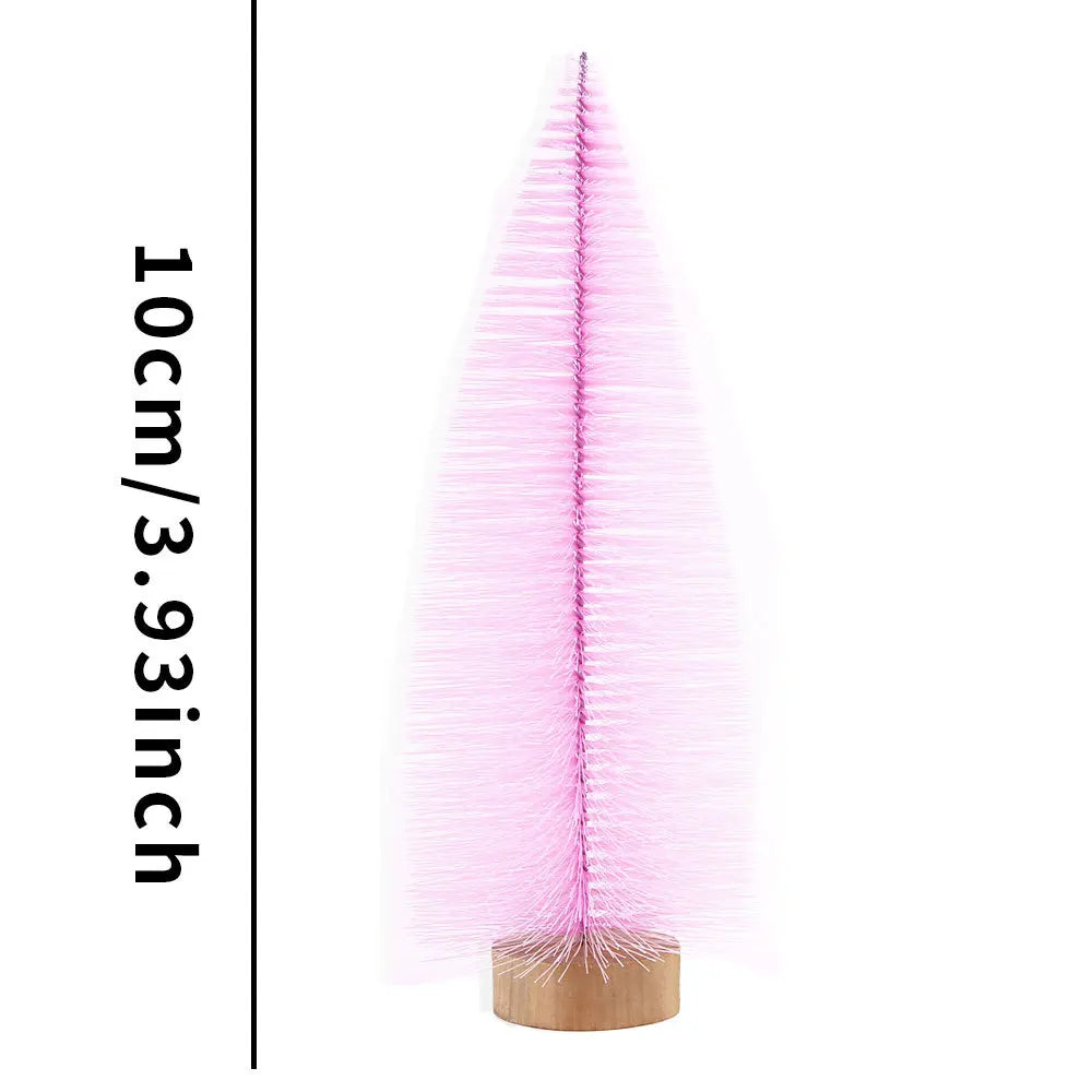 Mini-Weihnachtsbäume und Flaschenbäume für festliche Tischdekoration