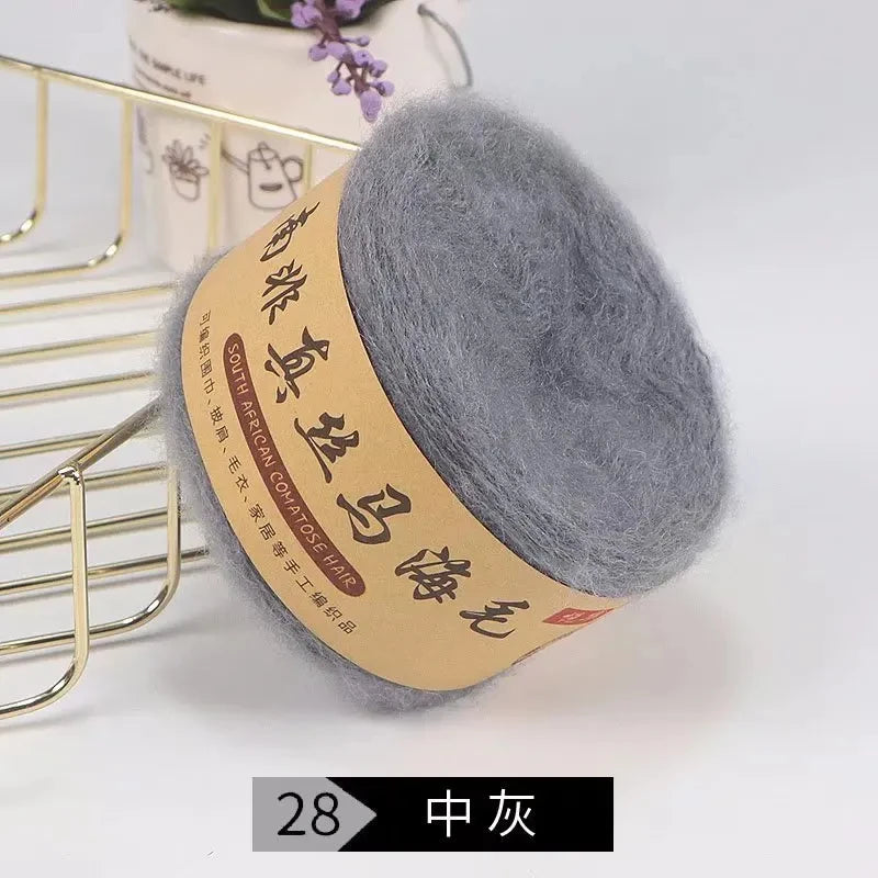 Seidenpony Wollgarn handgestrickt feines Acryl-Seidengarn für DIY