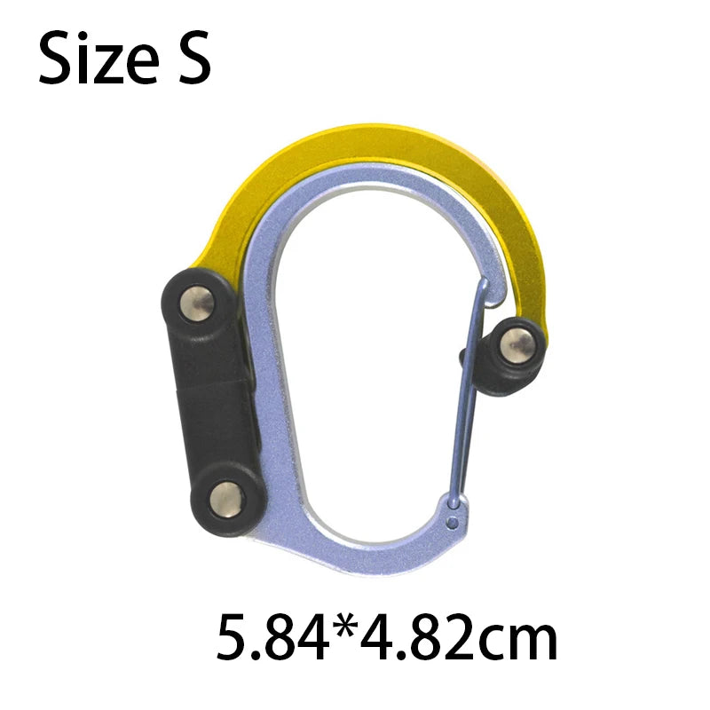 Multifunktionaler Hybrid Karabiner Clip mit 360 Grad Drehbarer Schnalle