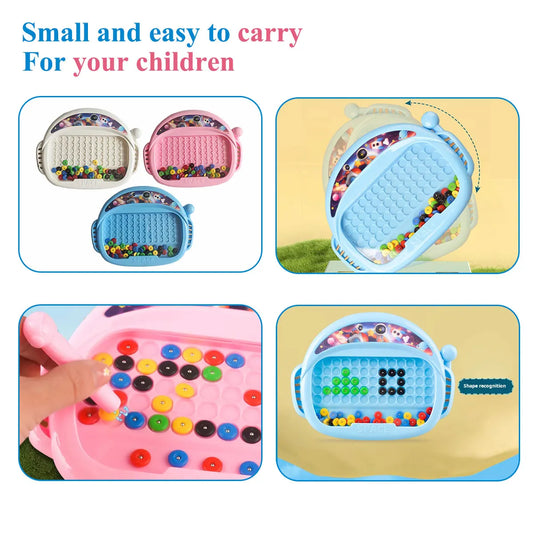 Kreatives Magnet-Doodle-Brett mit Stift - Perlen – Kinder 3-8 Jahre Lernspielzeug