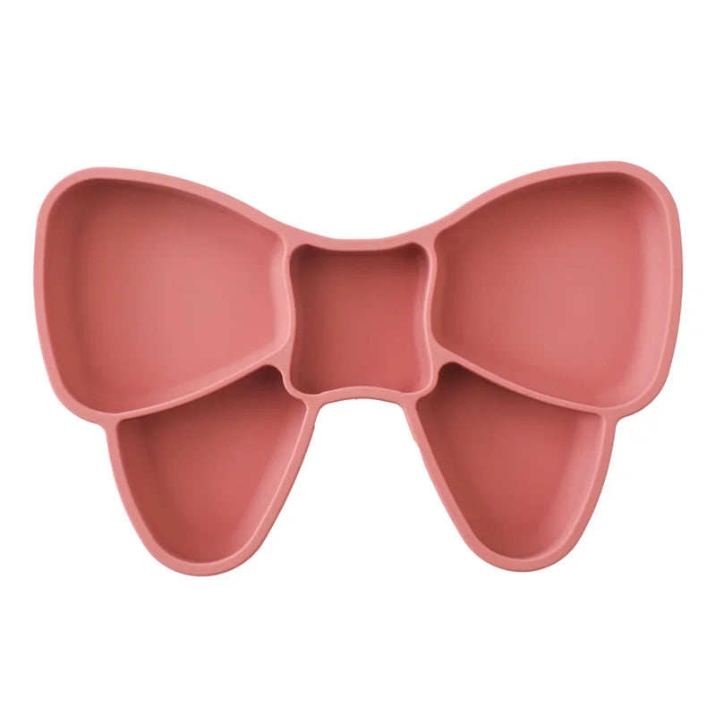 Baby Silikon Essteller Set BPA-frei mit Löffel Gabel rutschfest Cartoon