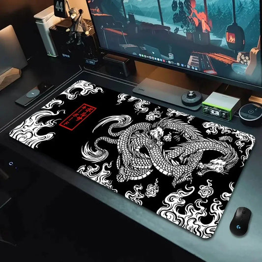 XXL Gaming Mauspad Japanischer Drache 900x400mm Speed Anime Schreibtisch