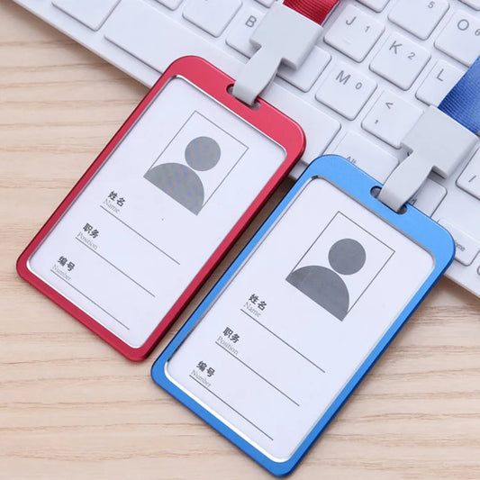 Robuster Aluminium Kartenhalter mit Lanyard für ID Kreditkarten