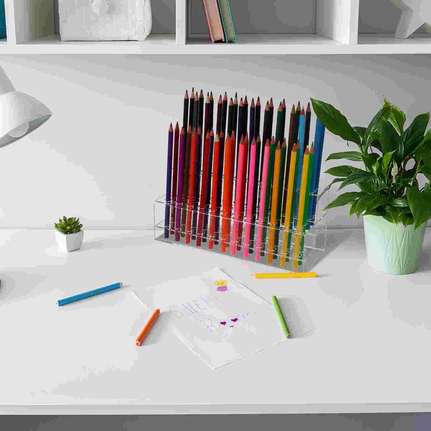 Kreative Stifthalter Lagerungsbox aus Kunststoff mit Multi-Loch Design