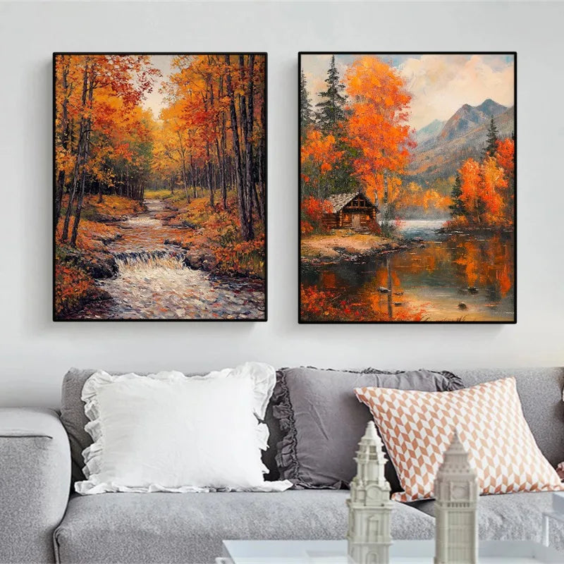 Stilvolles Leinwandbild Herbstliche Natur für Ihr Zuhause