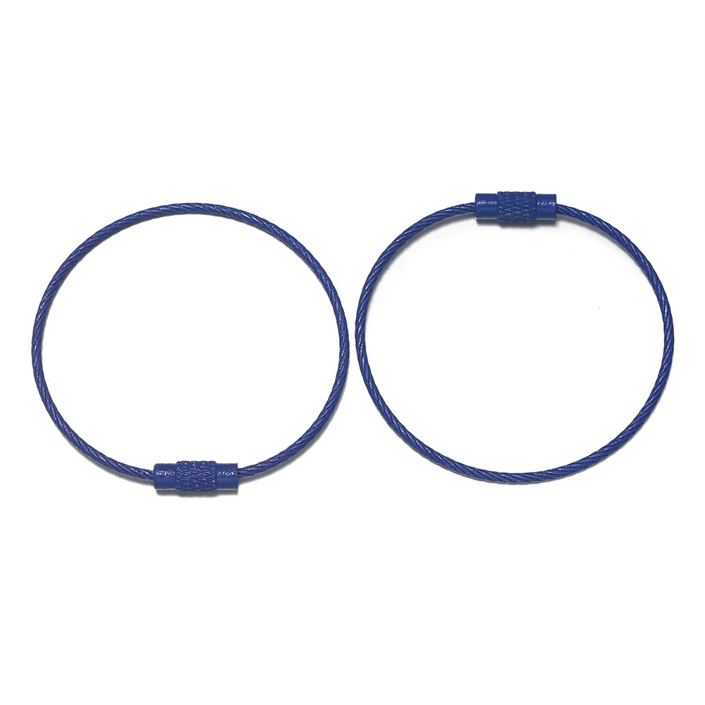 50mm 10er Set Eisen Schlüsselringe Bunte Schlüsselbund Ringe DIY