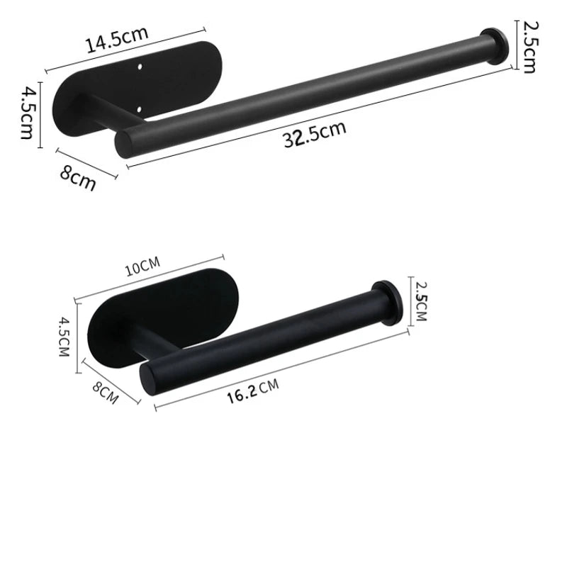 Vielseitiger Selbstklebender Edelstahl Halter für Toilettenpapier Küchenrolle Handtücher