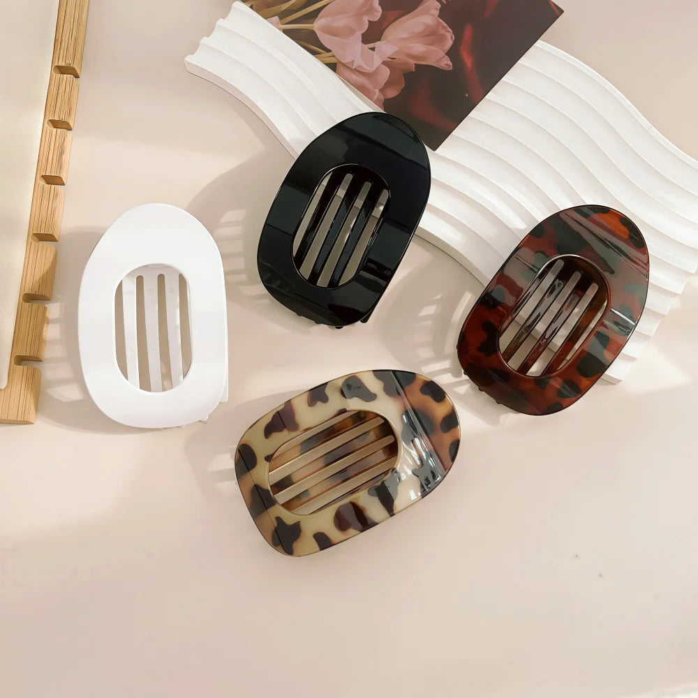 Stylische Haarklammer Leopardenmuster matt für einfachen Halt