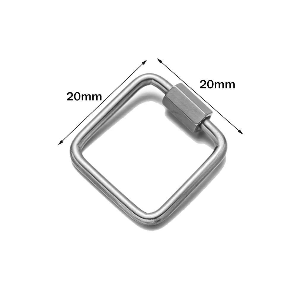 5er Set goldene Schraube Karabiner aus Edelstahl für Schmuck DIY