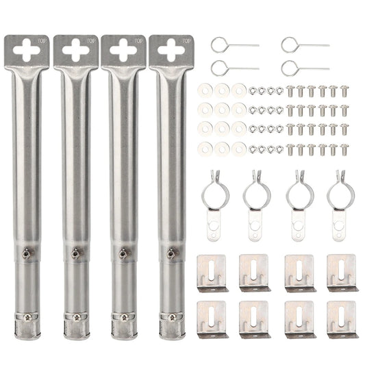 4-teiliges Set Universal Grillrohr Brenner aus Edelstahl, einstellbar - Yabubest - Home & More