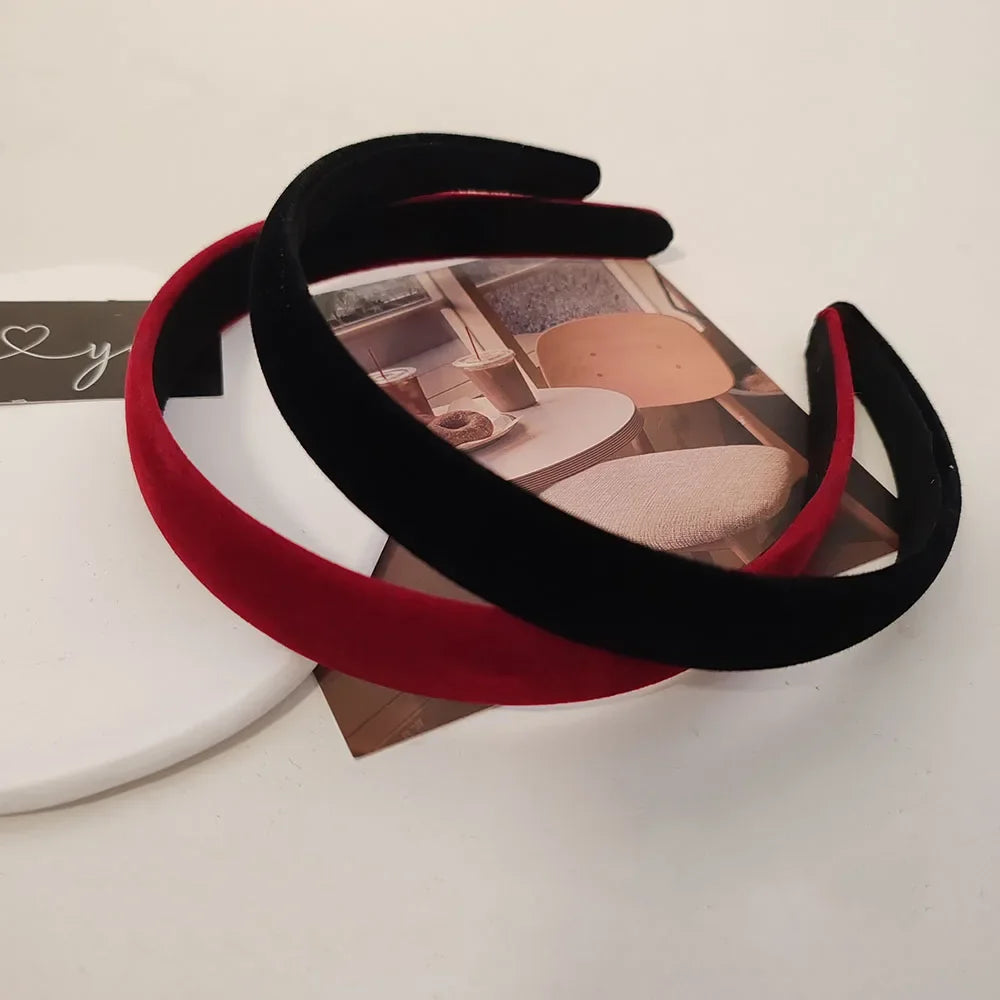 Elegantes Samt-Stirnband 2er Set für Damen und Mädchen