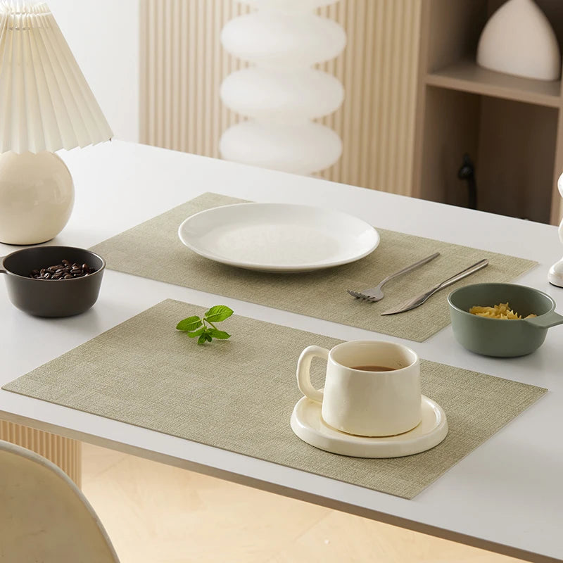 Wasserdichte PVC Kunstleder Tischsets 4er Set für Ihre Küche