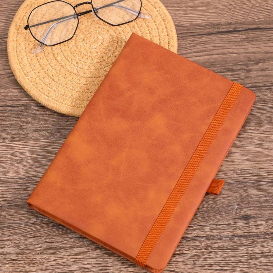 Vintage A5 Leder Notizbuch mit Hülle, Armband & Lesezeichen Business