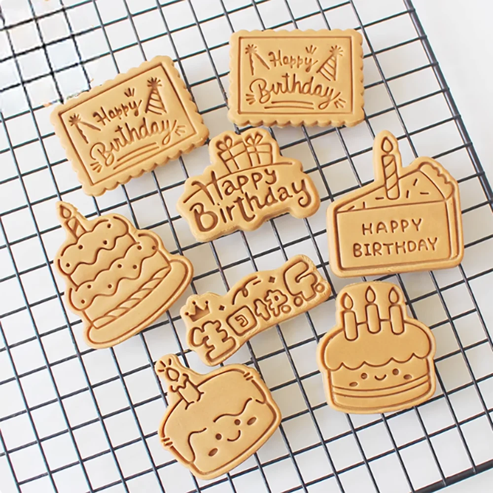 Happy Birthday Keksstempel aus PLA – Umweltfreundlicher Keksformer 2–7 cm