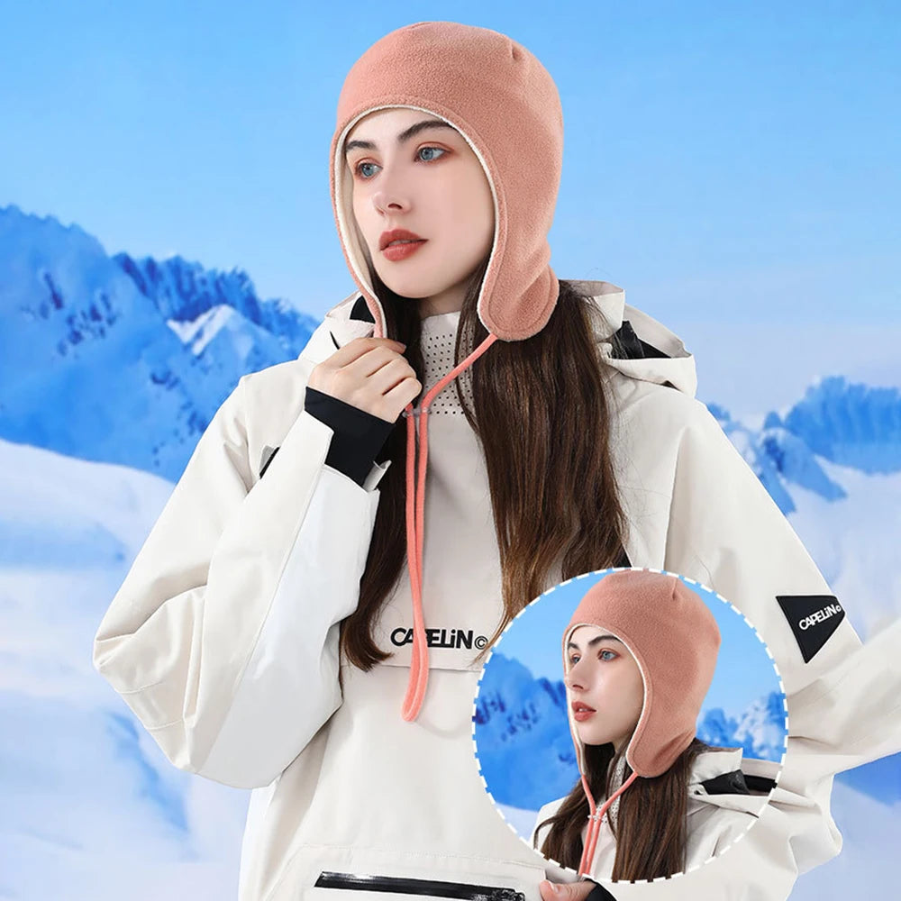 Warmer Fleece Ohrschutz Hut fuer Fahrrad Skifahren im Winter