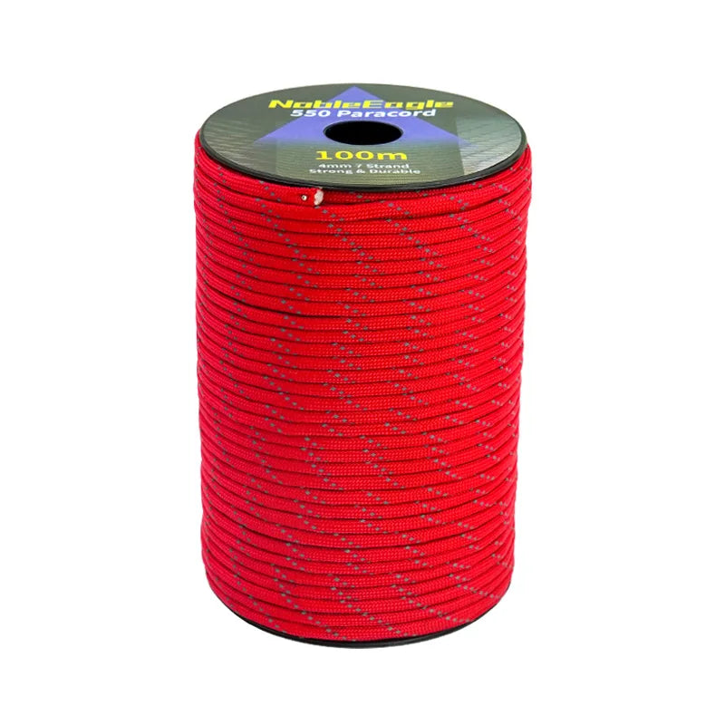 Reflektierendes 7-Strang Paracord 4mm 550LB Fallschirmseil für Outdoor