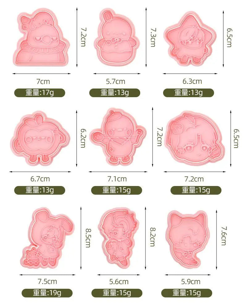Keksform mit Anime Rändelwerkzeug für kreative Kekse