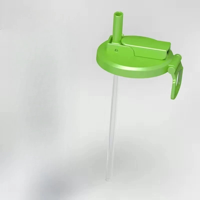 Wiederverwendbare Getränke Deckel mit 2 Strohhalmen für Erfrischungsgetränke