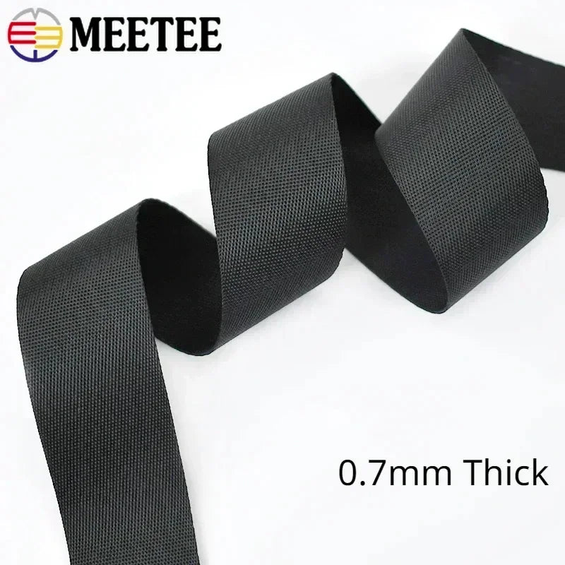 Schwarzes Nylon Gurtband 10-100mm für Taschen Rucksäcke Sicherheitsriegel