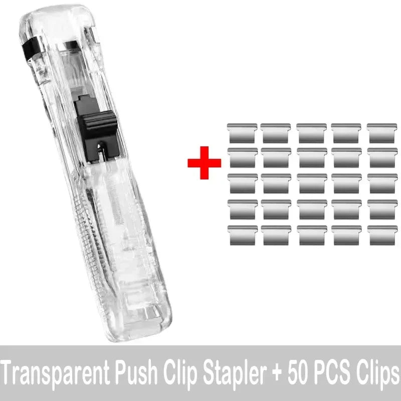 Push-Clip Hefter klammerlos für Dokumente & Notizen - Büro Schule Organizer