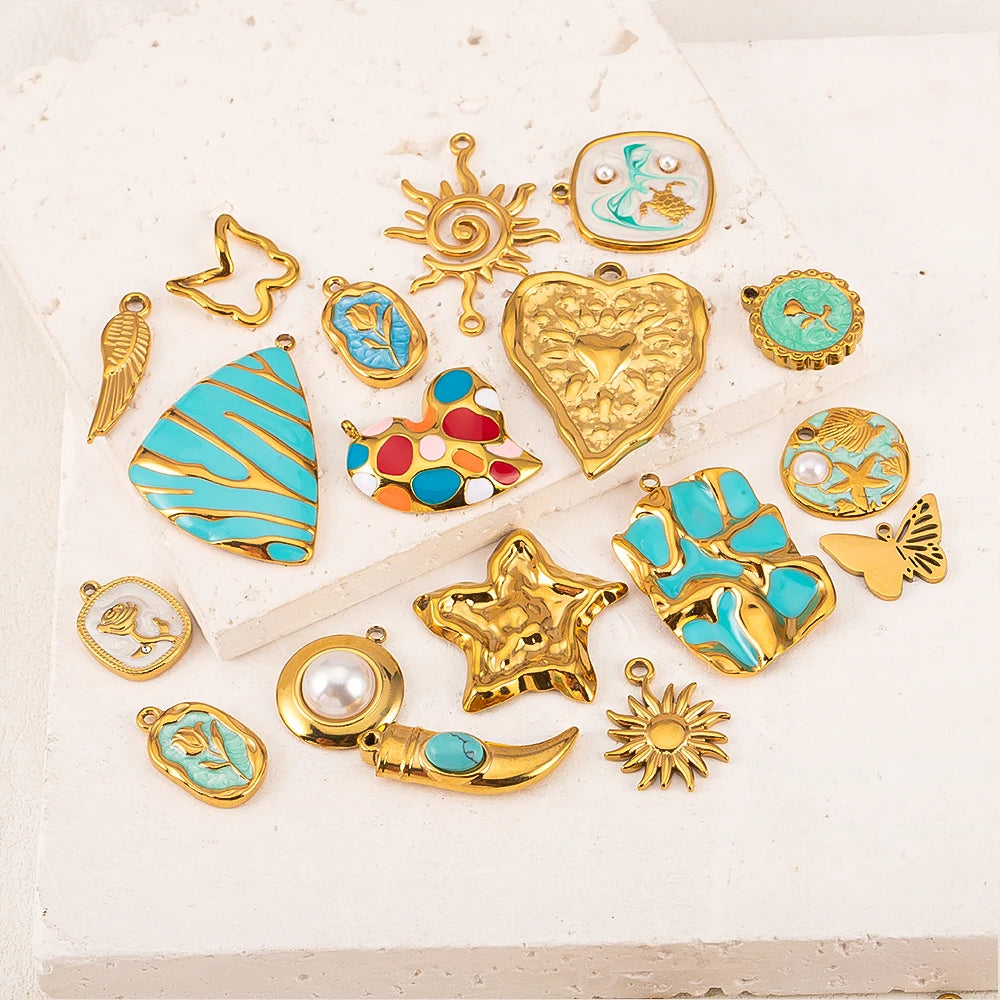 DIY Edelstahl Anhänger im Ozean Stil für individuellen Schmuck