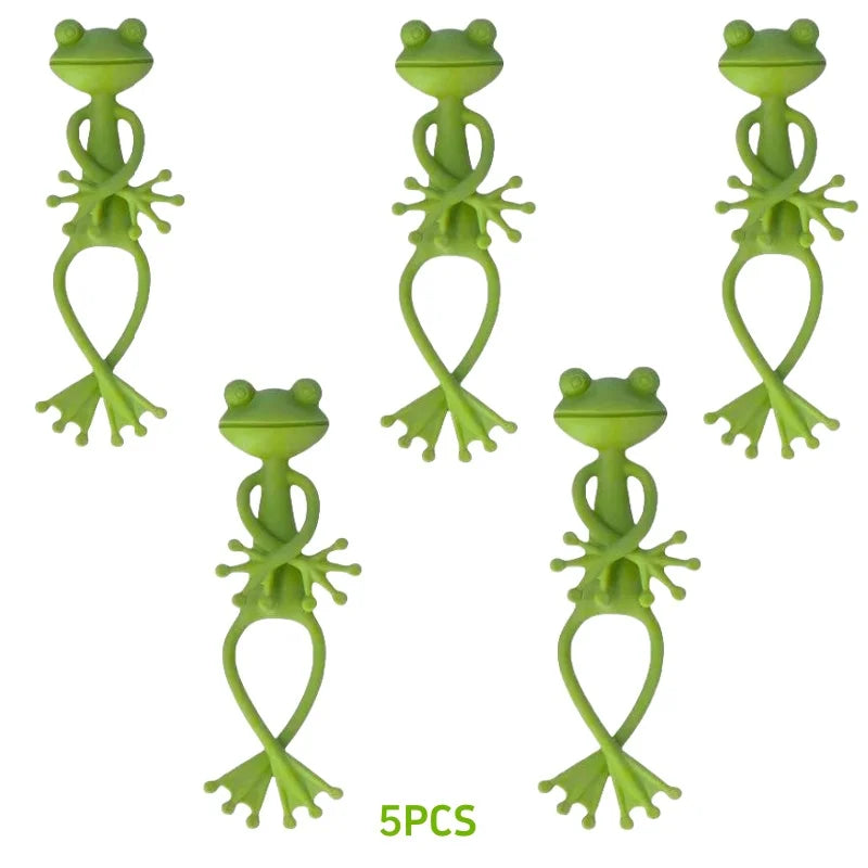 Flexibler Frosch Kabelbinder wiederverwendbar Garten Pflanzenstütze verstellbar