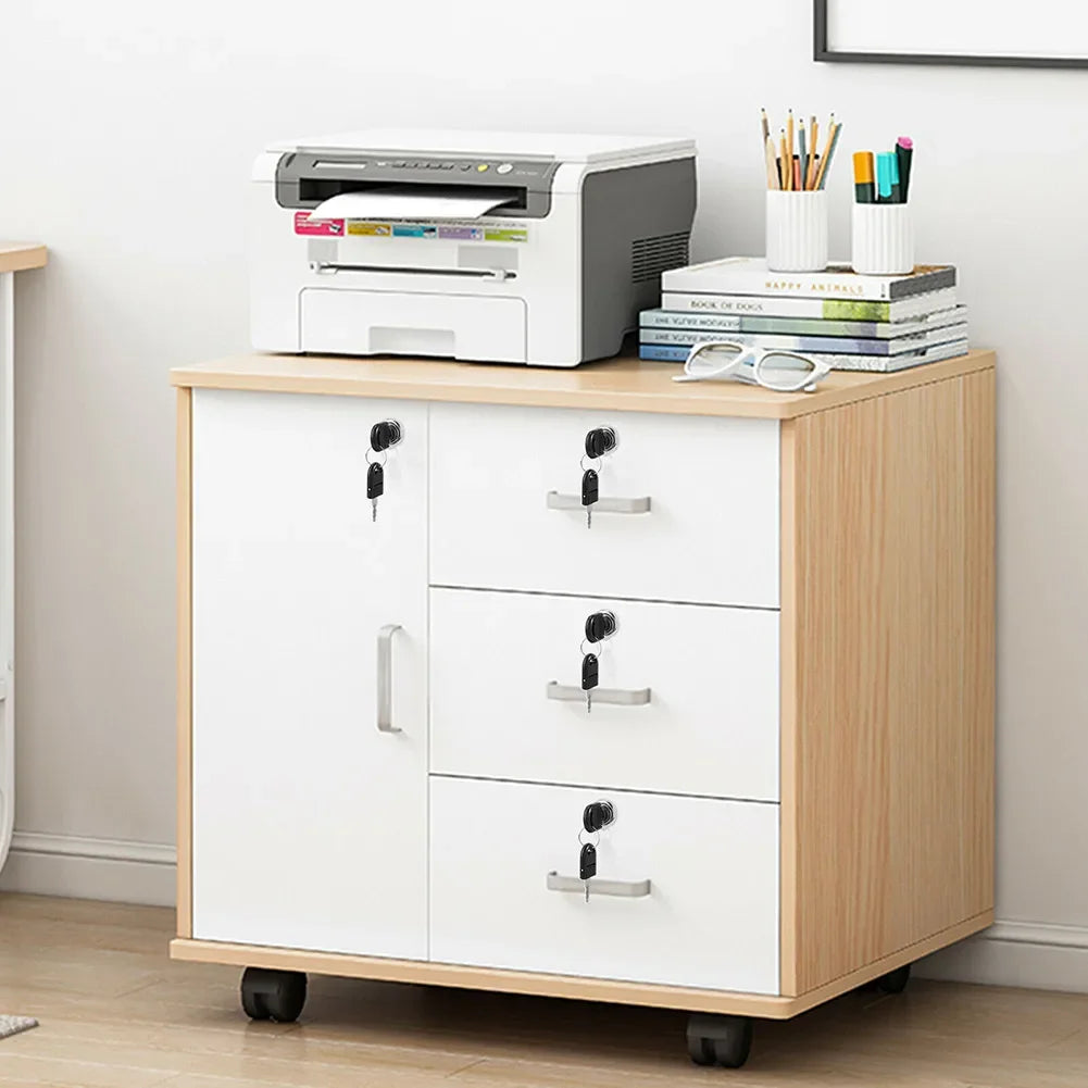 Robustes Stahl Schrankschloss 40x40 mm mit 4 Schlüsseln – Sicher - Zuverlässig