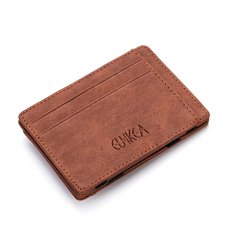 Schlanke Mini Brieftasche Herren Kartenhalter mit Reißverschluss Münzfach