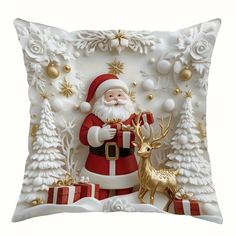 Dekorative Kissenbezüge für festliche Heimdekoration zum Weihnachtsfest