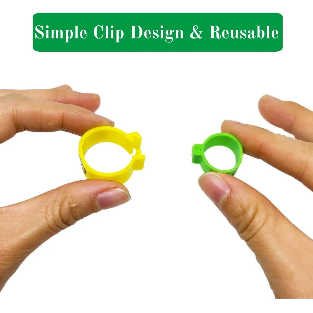 Mehrfarbige nummerierte Hühnerfußringe 1,6 cm 10 bis 50 Stück