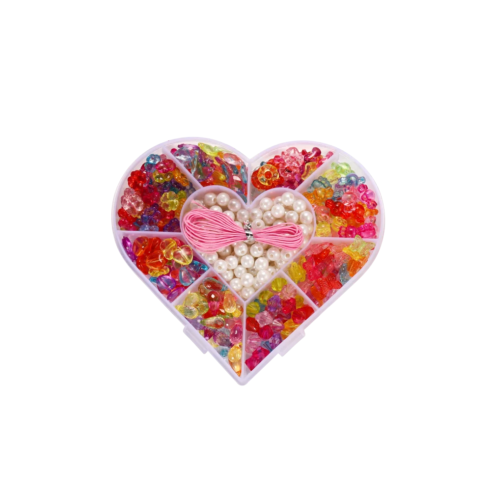 Buntes Acryl Perlen Set für DIY Freundschaft Armband Halskette Schmuck