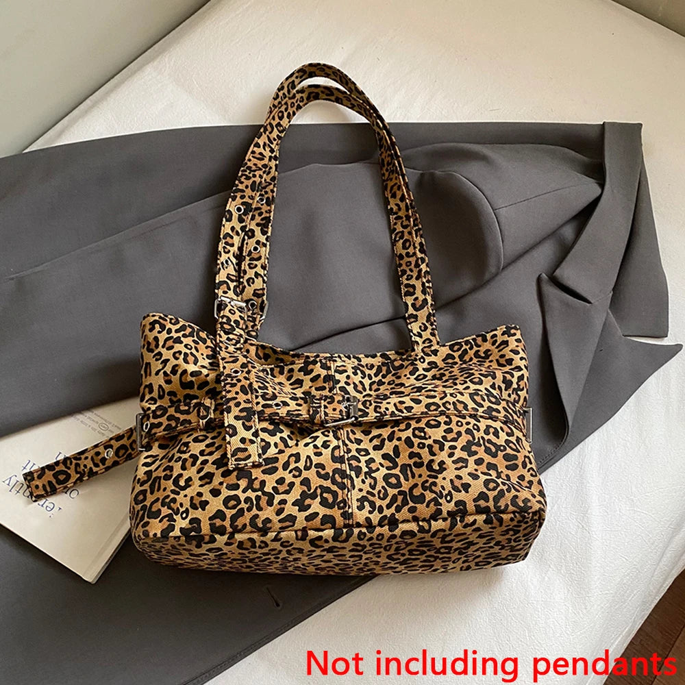 Leichte Damen Umhängetasche mit großem Fassungsvermögen und Leopardenmuster