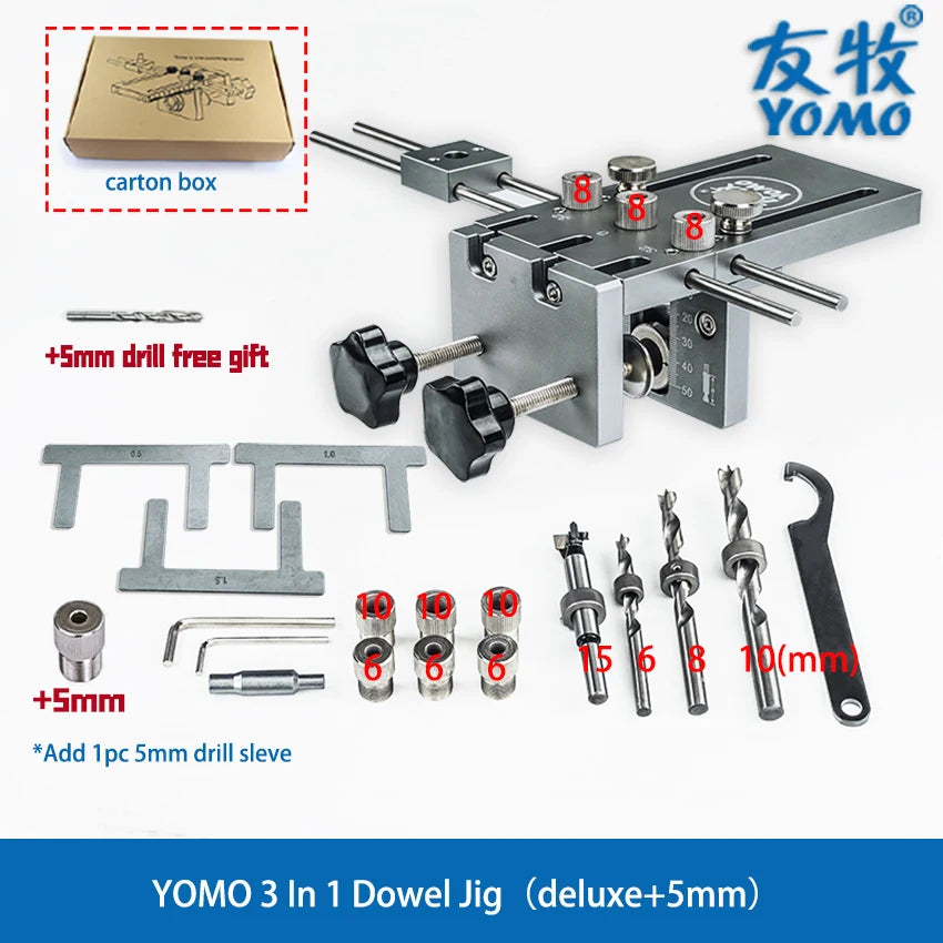 YOMO 3-in-1 Dübelvorrichtung für Möbel - Holzbohrer Locator-Yabubest - Home & More
