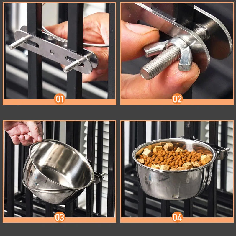 Stabiler Edelstahl Haustiernapf mit Anti-Rutsch Funktion