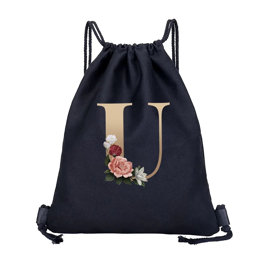 Leichter Kordelzug Rucksack aus Canvas 40x35 cm für Sport - Reisen