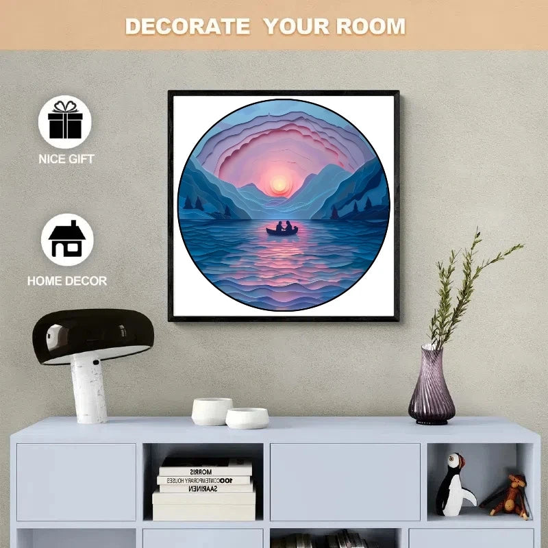 Anspruchsvolles Landschafts Holzpuzzle für Dekoration und Spiel