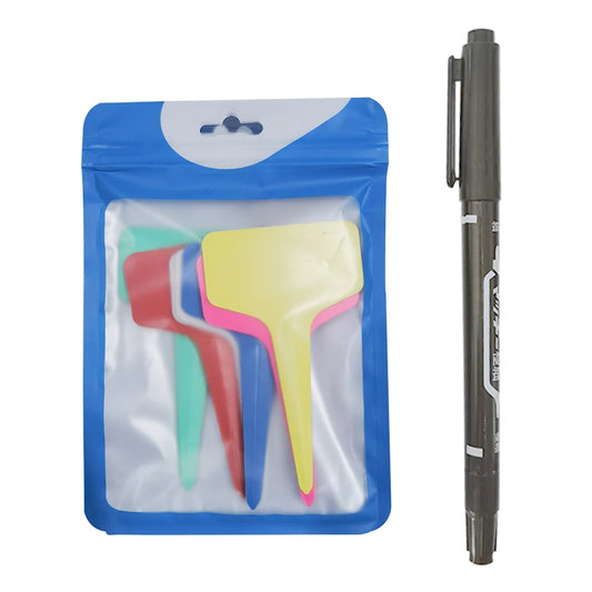 10 cm Pflanzenetiketten T-Form mit Stift, 30er Set, Kunststoff wasserdicht-Yabubest - Home & More