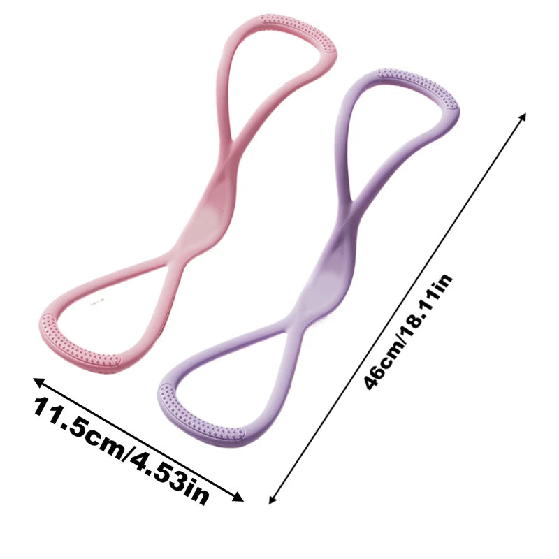 Elastische 8-förmige Widerstandsbänder für Fitness Schulter Rücken Training