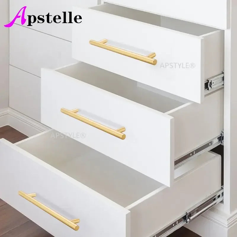 Moderner Möbelgriff Edelstahl schwarz/goldfarben Schrank Schublade Stange