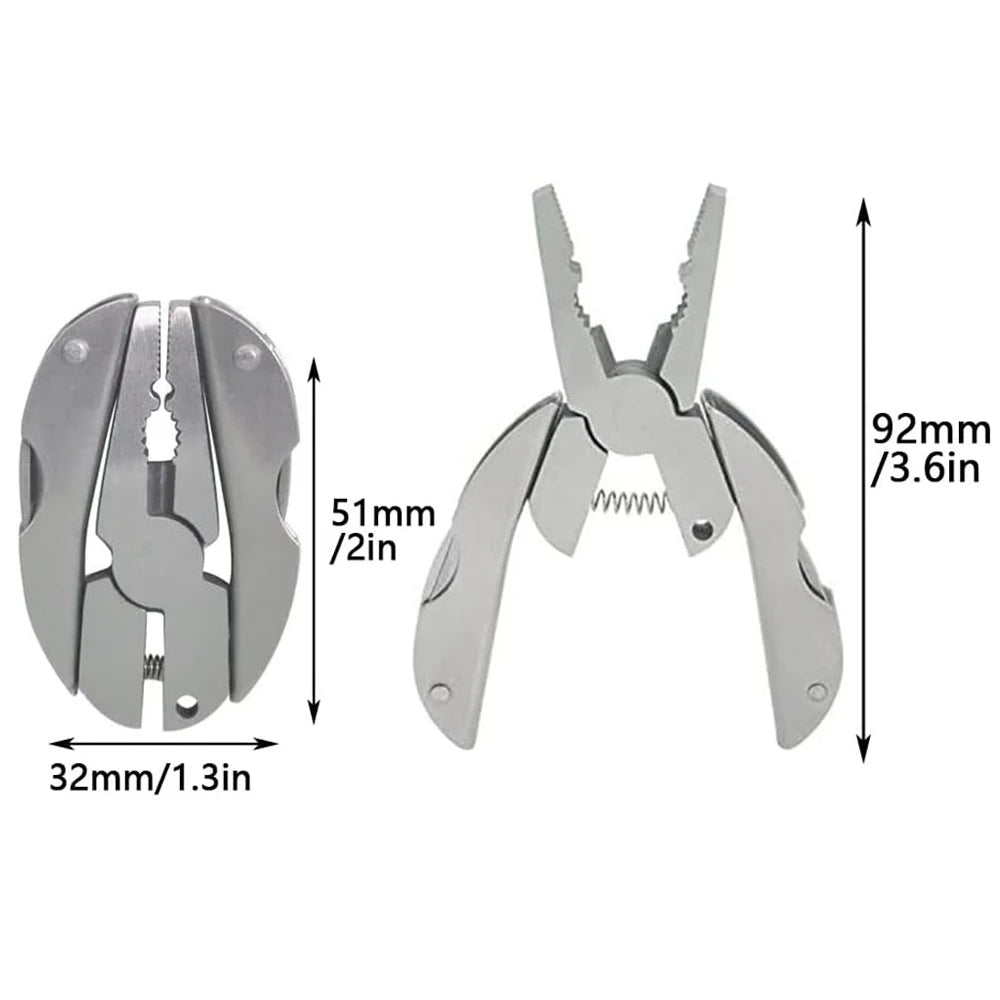 Robustes 6-in-1 Edelstahl Multitool: Zange, Messer, Schraubendreher, Outdoor